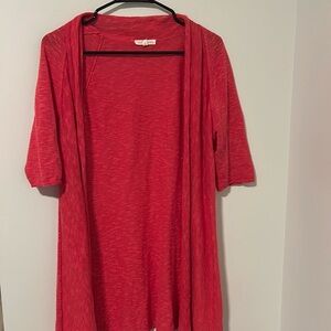 Eileen Fisher Pink Lightweight 56% Linen 44% Cotton Cardigan Size XS